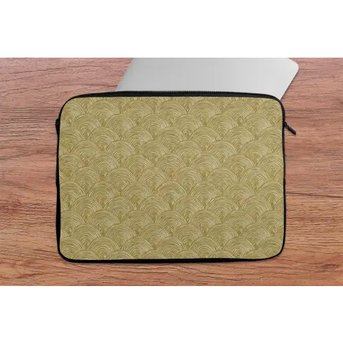 Waaier - Geometrisch - Groen laptophoes neopreen klein 279 -tafel