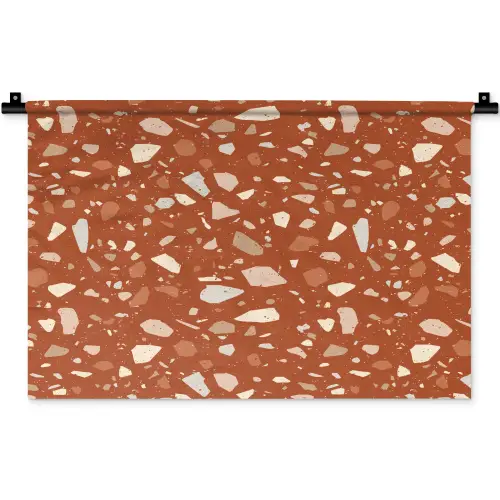 Terrazzo - Patroon - Klei Wandkleed katoen klein 269 -zz3d