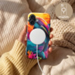 Dolfijn - Kleurrijk - Oceaan - Koraal Toughcase MagSafe Apple iPhone 17 klein -USP_MagsafeV