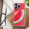 Watermeloen - Rood - Zomers Hoesje iPhone 16 Pro Max met koord klein -sfeer4