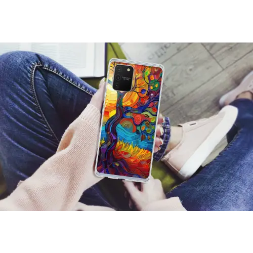 Boom - Zon - Verflook - Kleuren - Abstract Telefoonhoesje Samsung Galaxy S10 Lite klein -handS10Lite
