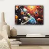 Planeten - Heelal - Neon - Ruimte canvas 2cm klein -sfeer6