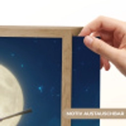 Heks - Volle maan - Sterrenhemel Light Box met batterij (Wandlamp kind) middel -USP_websiteprintDE