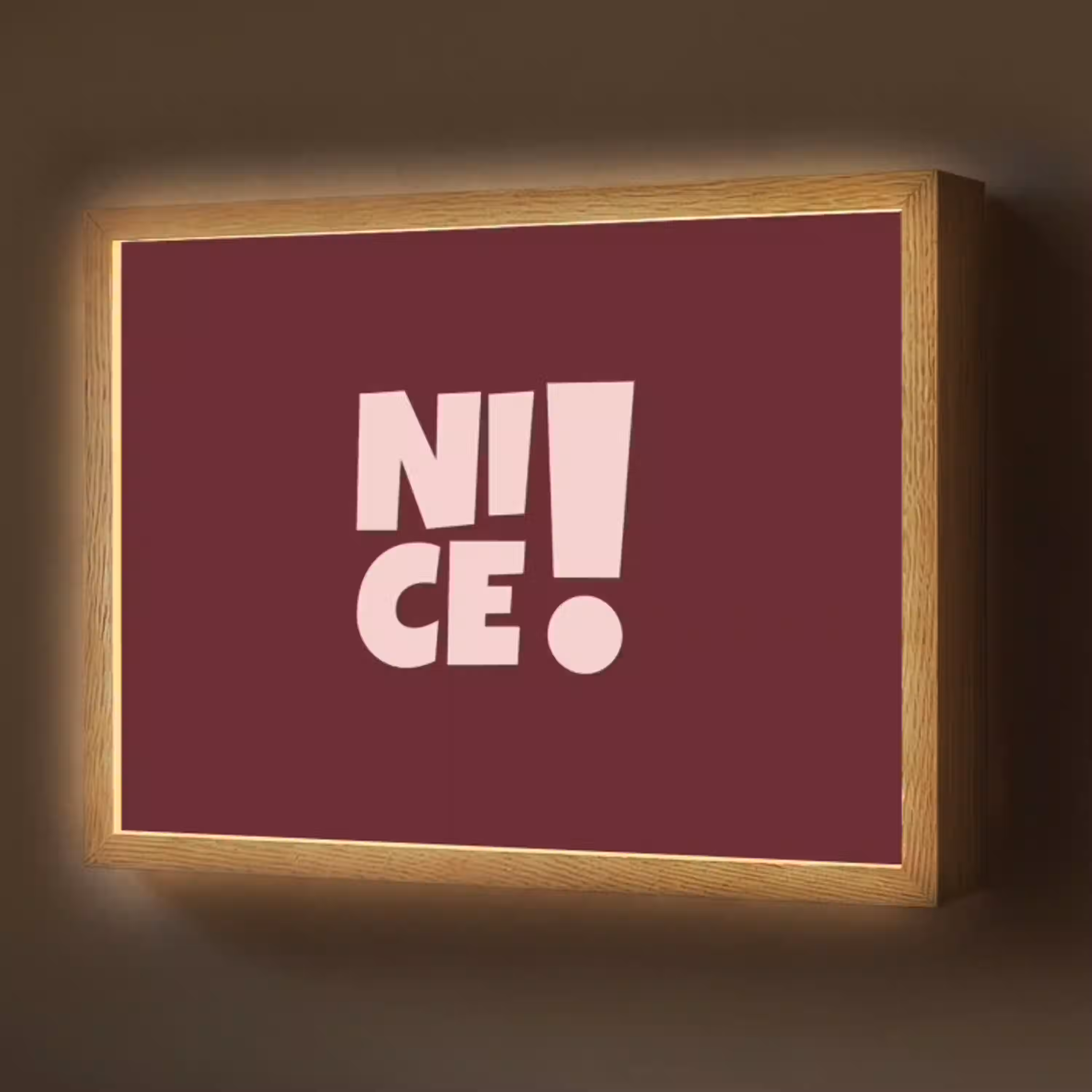 Nice - Uitroepteken - Rood Light Box met batterij (Wandlamp) middel -z3d_website