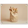 Baguette - Brood - Stokbrood - Beige tuinposter los doek klein -3d