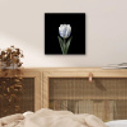 Tulp - Patroon - Blauw aluminium wit klein -sfeer3