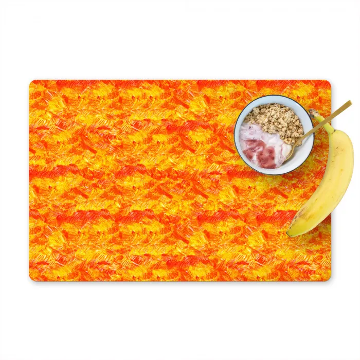 Verf - Oranje - Geel Placemat vinyl groot 368 -zzzproduct_Kitchenyeah-website
