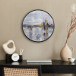Abstract - Structuur - Goud - Grijs - Modern Fotolijst rond zonder passe partout klein -sfeer1