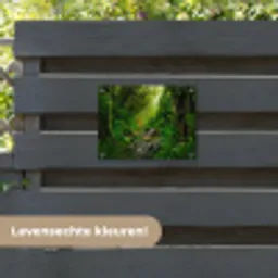 Zonnige Stralen in het Regenwoud tuinposter los doek klein -sfeer3