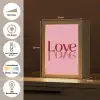 Love - Roze - Spiegeling Light Box met kabel (Tafellamp) klein -USP_DE