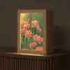 Bloemenveld - Zonnestralen - Oranje Light Box met kabel (Tafellamp) klein -z3d_website