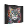 Kat - Graffiti - Dieren - Kleuren - Grijs PET vilt klein -3d