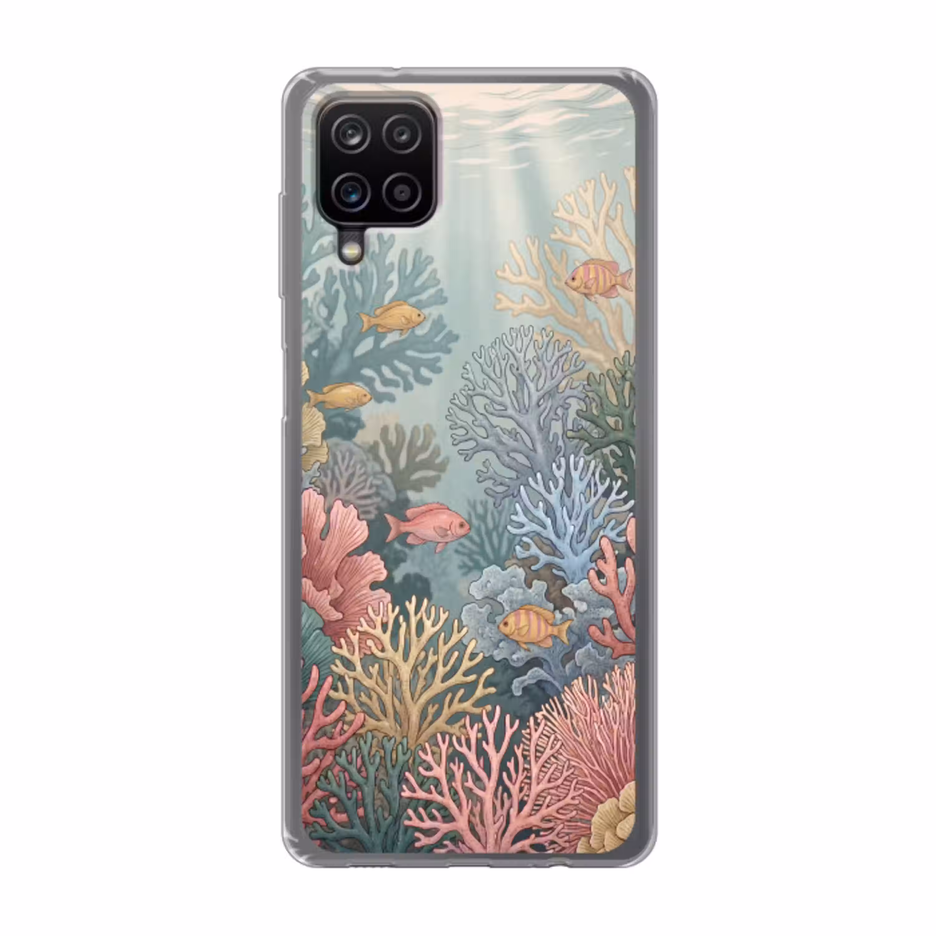 Zee - Koraal - Vis - Natuur - Kleurrijk Telefoonhoesje Samsung Galaxy A12 klein -3d