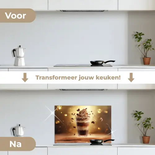 Dessert - Chocolade - Zoet - Eten keuken achterwand spatscherm klein -voor_na_NL