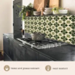 Patroon - Tegel - Groen keuken achterwand 2 middel 871 -usp_EN