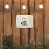 Theepot - Groen - Bloemen - Oranje tuinposter los doek klein -sfeer1