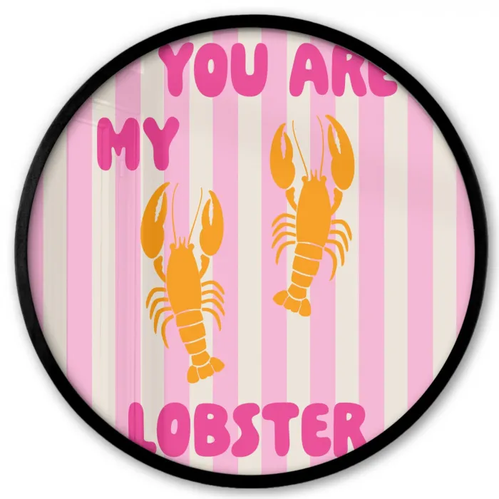 Lobster - Love - Valentijn Fotolijst rond zonder passe partout klein -3d