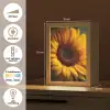 Geel - Zonnebloem - Zomers Light Box met kabel (Tafellamp) klein -USP_NL