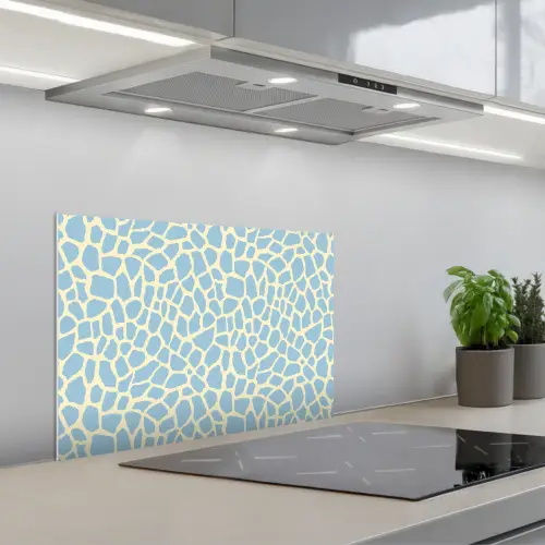 Giraf - Modern - Blauw keuken achterwand spatscherm klein 900 -3d_schuin