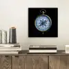 Kompas - Delfts blauw - Zwart aluminium wit klein -sfeer1