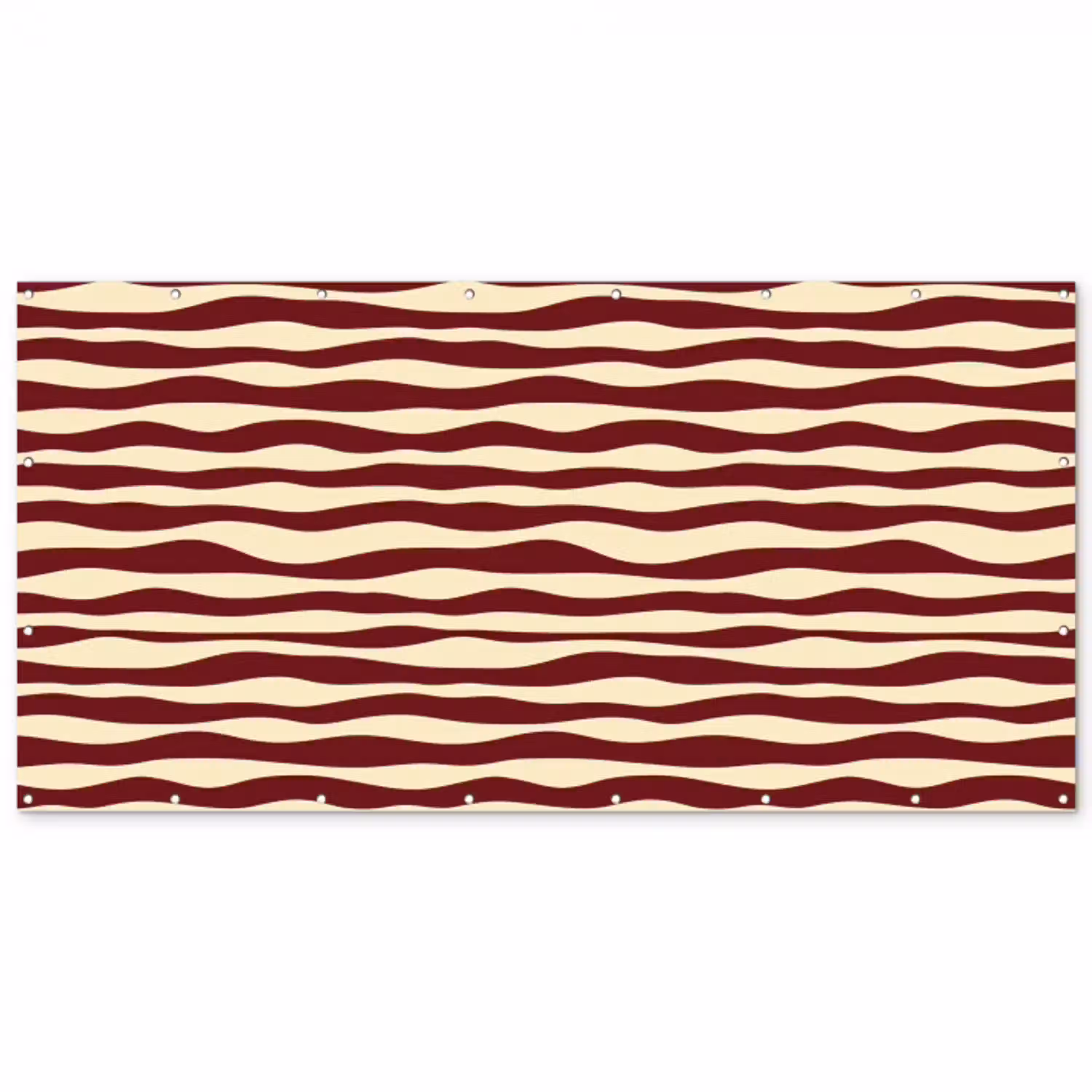 Golven - Rood - Patroon - Crème Balkonbeschermer Duitsland klein 596 -zz_3d