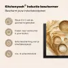 Granen - Hout - Kom - Beige Inductie beschermer vinyl 3mm middel -zzzzzzusp-haakje_NL