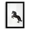 Zwart - Paard - Portret fotolijst zwart zonder passe partout klein -3d