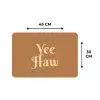 Yee haw - Bruin - Minimalistisch Placemat vinyl groot -specs