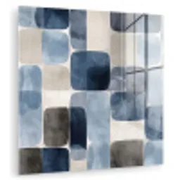 Patroon - Blauw - Vierkanten plexiglas 5mm klein -zzzproduct_nieuw
