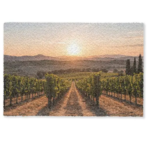 Wijngaard - Zonsondergang - Landschap Deurmat klein -zkaufland3d