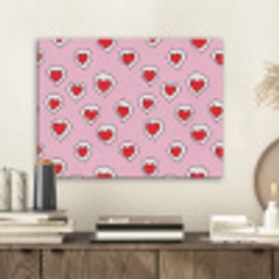 Hartjes - Patroon - Rood PET vilt klein 837 -sfeer1
