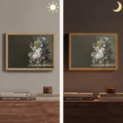 Bloemen - Eelke Jelles Eelkema - Oude meesters Light Box met batterij (Wandlamp) middel -sfeer3