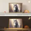 Paard - Natuur - Dieren - Bloemen - Paars Light Box met batterij (Wandlamp kind) middel -sfeer3_kind