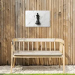 Schaakstuk - Koning - Zwart - Marmer Tuinposter op houten frame 2 cm dik klein -sfeer4
