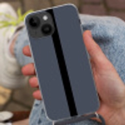 Blauw - Zwart - Streep - Minimalistisch Crossbody Case iPhone 14 middel -sfeer3