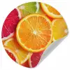 Fruit - Kleurrijk - Close up Wandcirkel behangsticker klein -3d