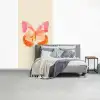 Oranje - Vlinder - Minimalistisch fotobehang vinyl groot -slaapkamer