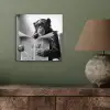 Chimpansee - Aap - Krant - WC - Humor aluminium wit klein -sfeer2