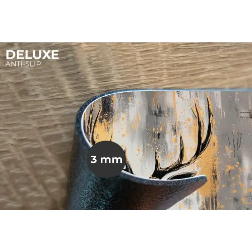 Abstract - Hert - Gewei - Goud Placemat vinyl groot -closeup