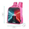 Baan - Raceauto - Neon - Rood Kinderrugzak - Roze middel -productfoto_formaten