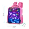 Neoncontroller tegen een bakstenen muur Kinderrugzak - Roze middel -productfoto_formaten