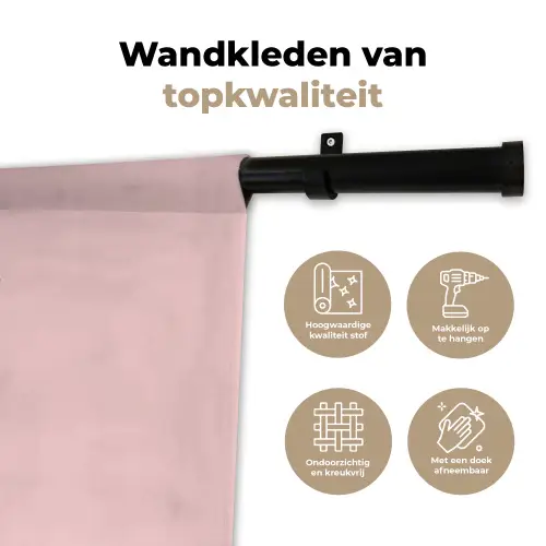 Nice - Uitroepteken - Roze Wandkleed katoen klein -sfeer2