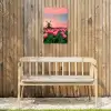 Tulpen - Molen - Nederland Tuinposter op houten frame 2 cm dik klein -sfeer4
