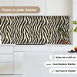 Zebra - Print - Klassiek - Zwart keuken achterwand 2 middel 871 -sfeer4_DE