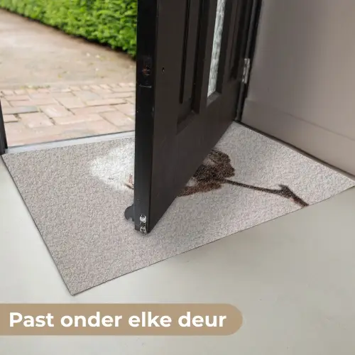 Katoenbol - Minimalistisch - Wit Deurmat klein -USP_NL