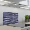 Schelp - Nautisch - Blauw - Wit keuken achterwand spatscherm klein 900 -3d_schuin