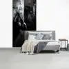 Bokshandschoenen - Muur - Duister - Zwart fotobehang vinyl groot -slaapkamer
