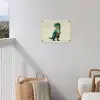 Stekels - Dino - Blauw - Gespierd tuinposter los doek klein -sfeer8