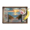 Doorkijk - Strand - Pad - Zonsondergang Placemat vinyl groot -zzzproduct_Kitchenyeah-website