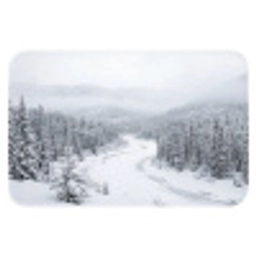 Rivier - Bevroren - Landschap - Winter Badmat klein -3d